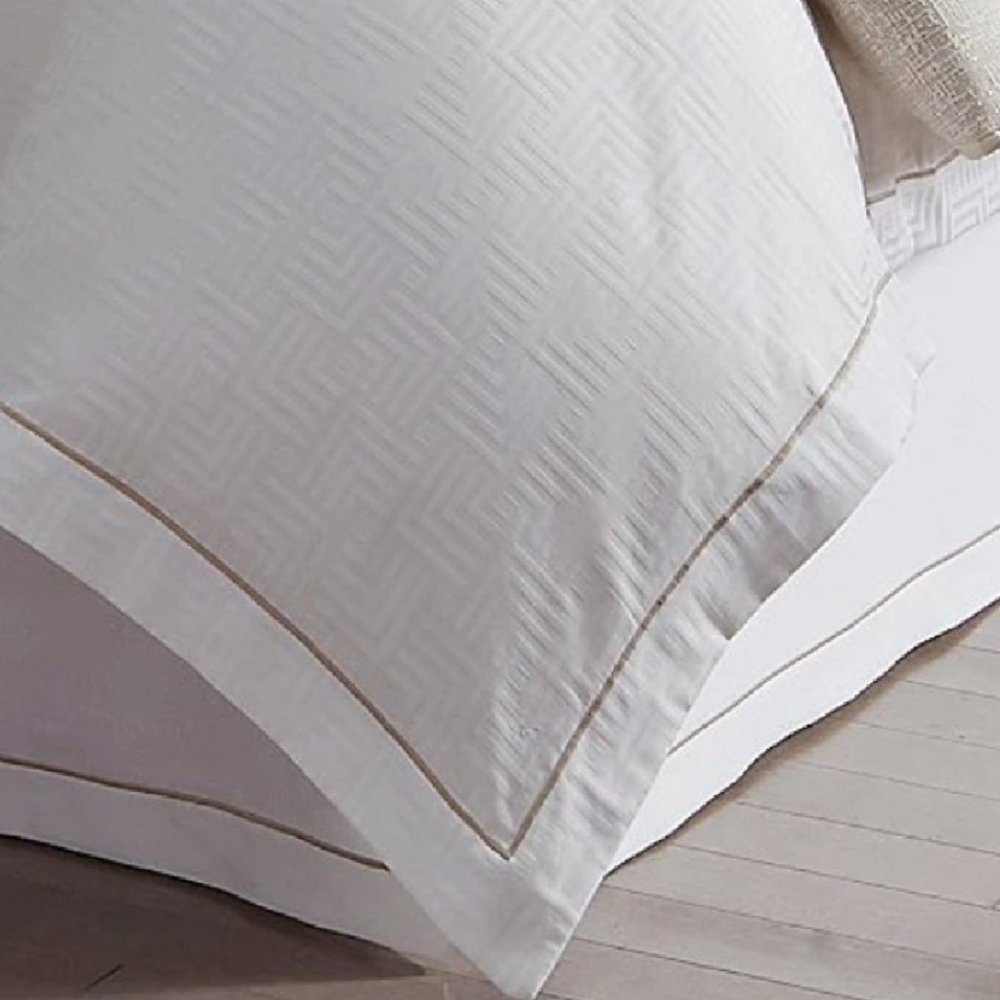 NWT $329 Luxury Hotel RITZ Queen Full Duvet Cover Mini Set Egyptian Cotton - Picture 6 of 7